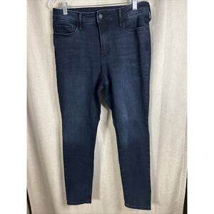 Old Navy Rockstar Super Skinny High Rise Jeans, Dark Wash, Women’s Size 12